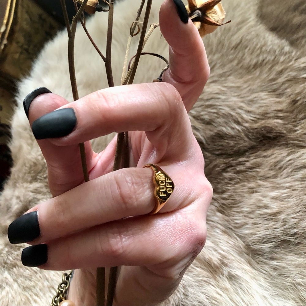 Respectfully F Off Ring - Picture 4 of 10